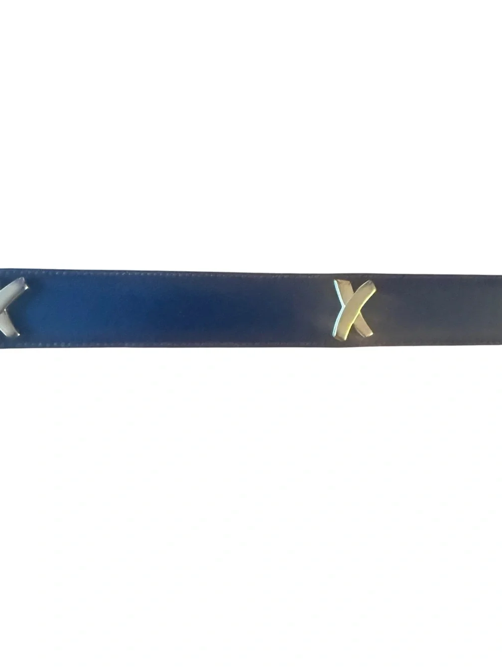 Paloma Picasso Leather Belt Black & Gold X Size Medium